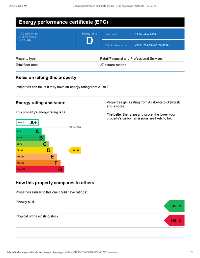 EPC Certificate