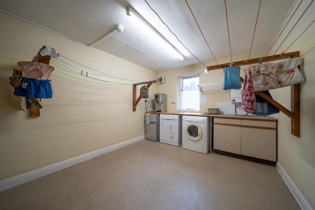 Communal laundry room