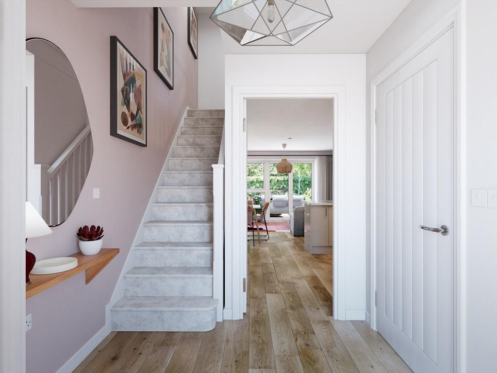 The light & airy welcoming hallway
