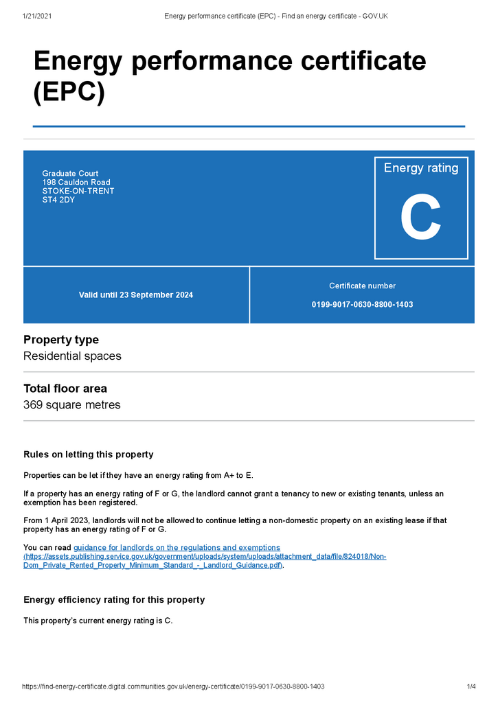 EPC Certificate