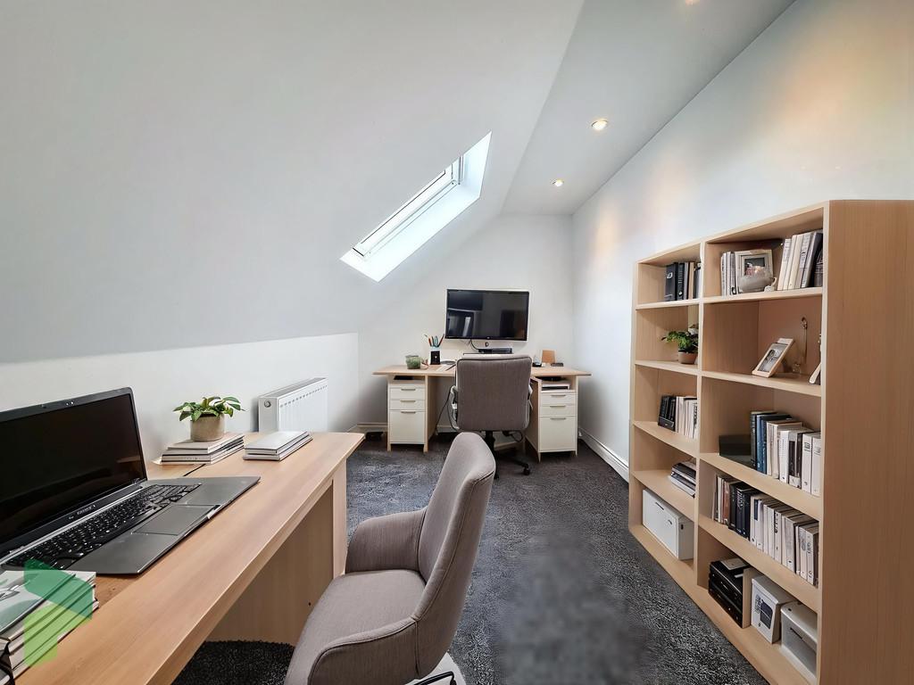 Virtually staged Second floor bedroom