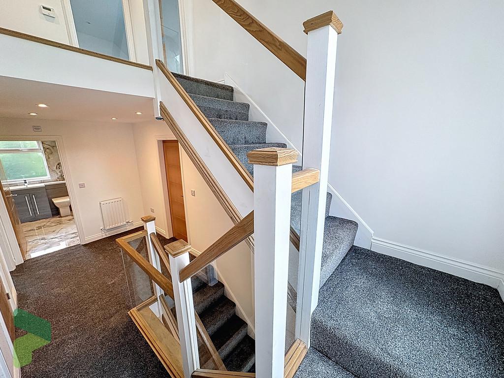Stairs and landing on first to second floor