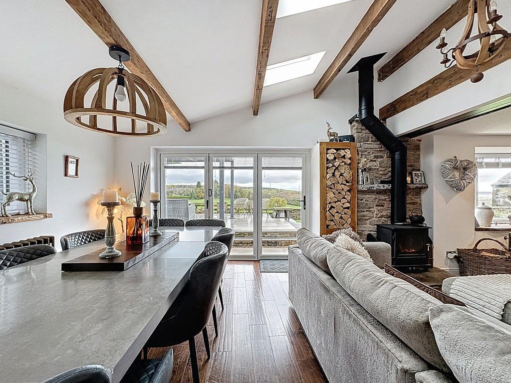 Dining. bi folds and living space