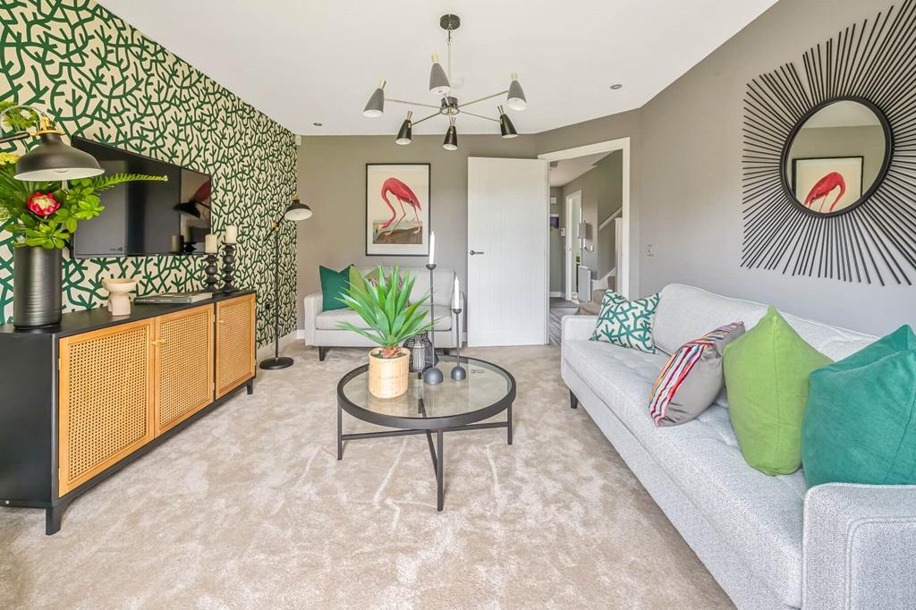 With plenty of space for two sofas - typical...