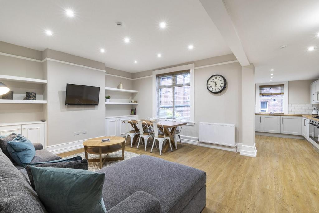 Bright, modern open-plan living and dining area...