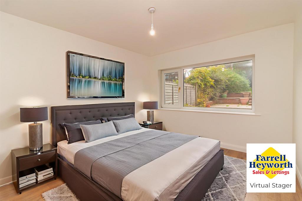 Bedroom staged