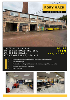 Warehouse to rent, Whieldon Rd Stoke On Trent ST4 4JP