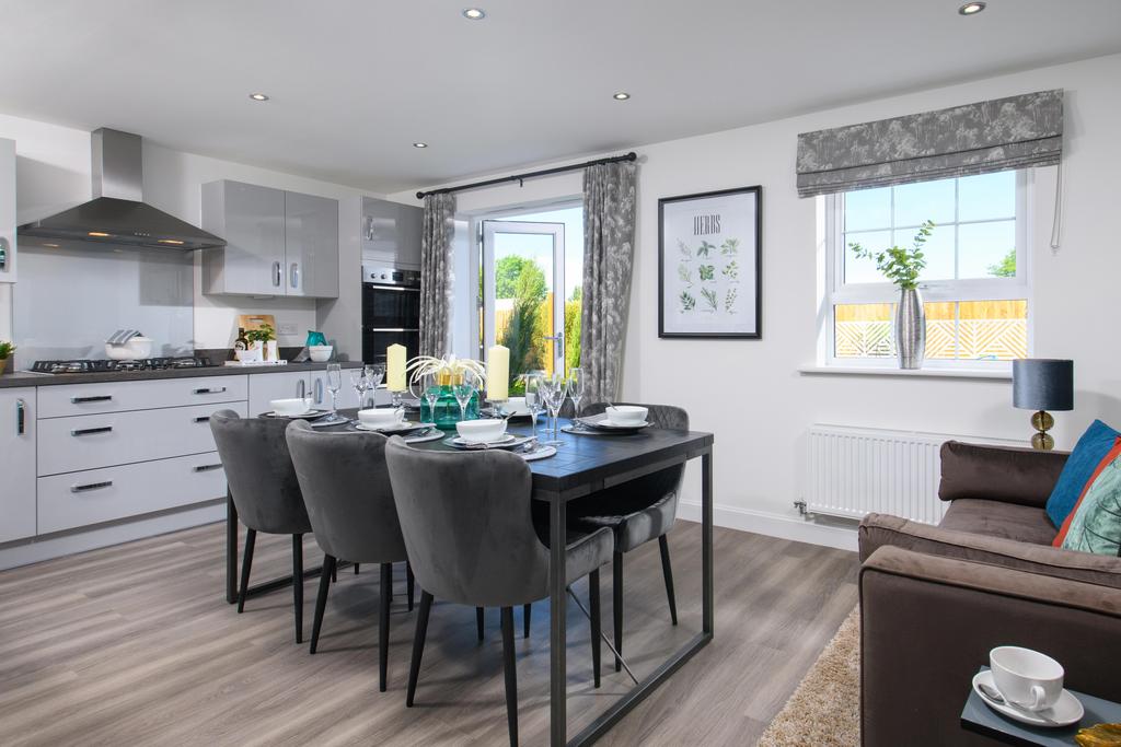 Open-plan kitchen/diner with integrated...