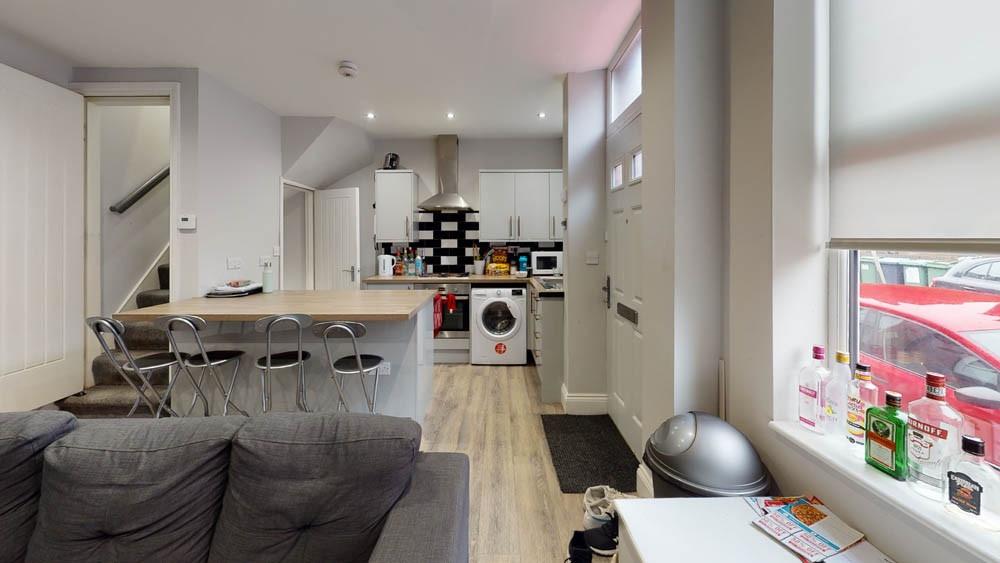 Bright open-plan living area with a comfortable...