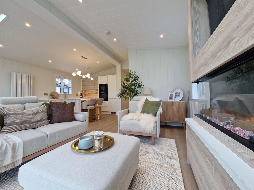Living room, fireplace