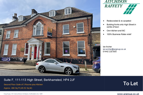 Office to rent, 111-113 High St Berkhamsted HP4 2DJ