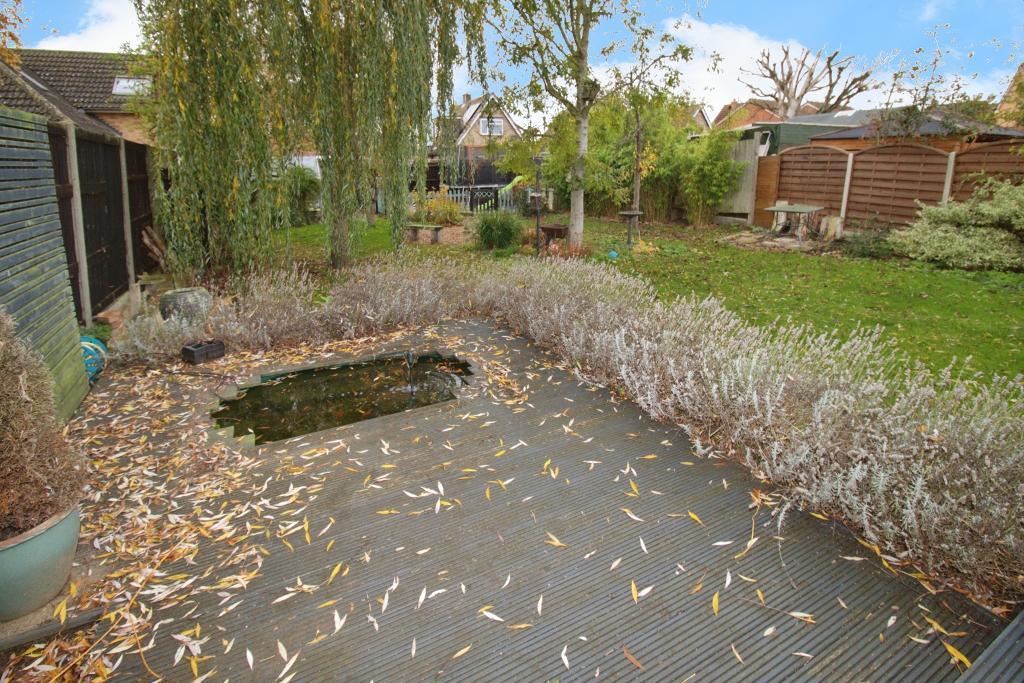 Decking and pond