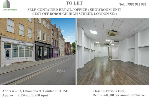 Office to rent, 33 Union St London SE1 1SD