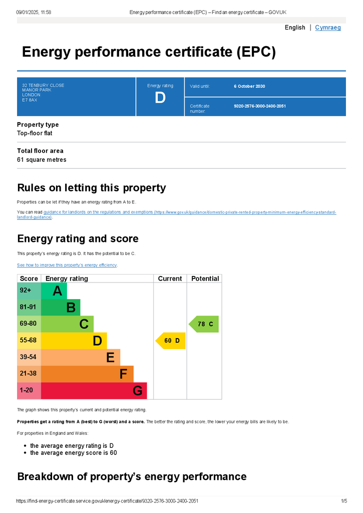 Energy performance certificate (EPC) – Find an ene