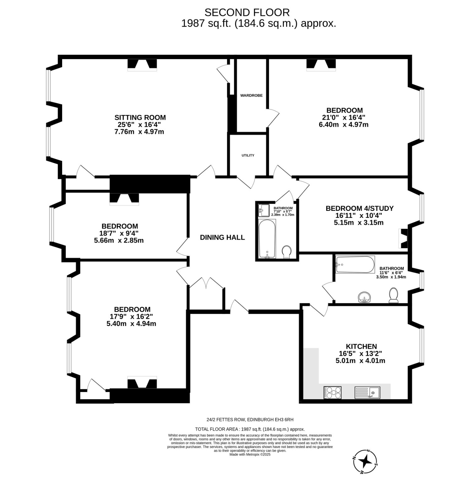 4 bedroom flat for sale - Floor Plan