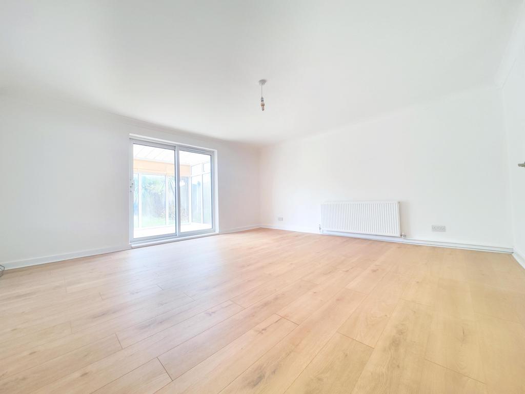Large living room with conservatory