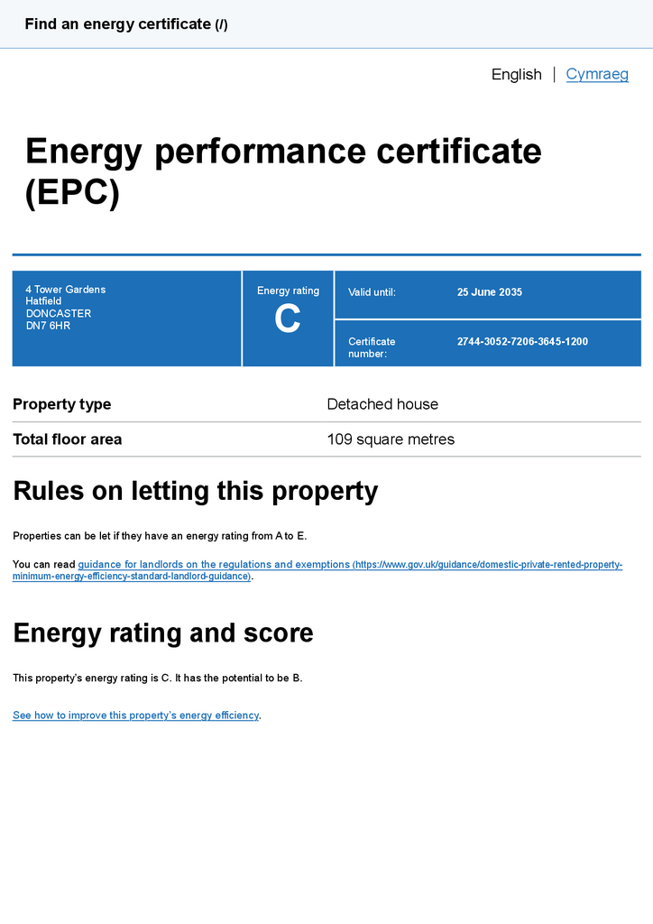 EPC Certificate
