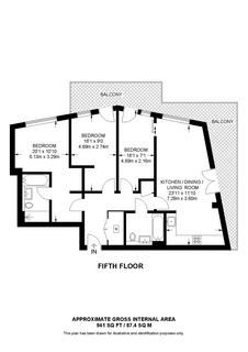 3 bedroom flat for sale, Espalier Gardens, London, NW6