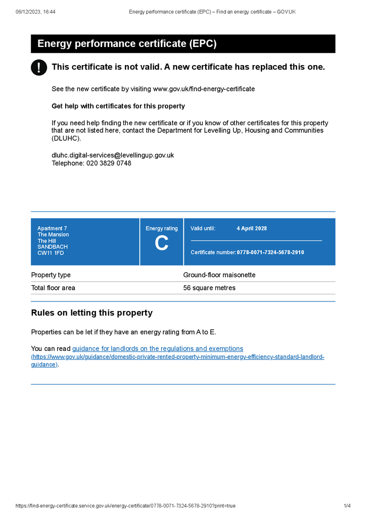 EPC Certificate