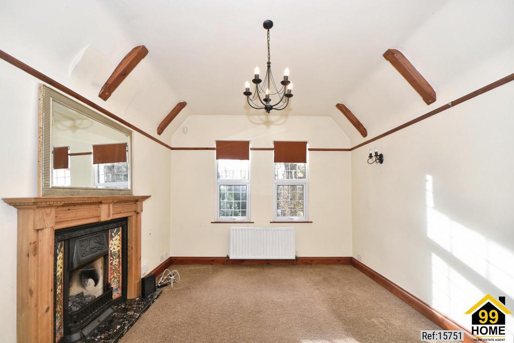 Living room, fireplace