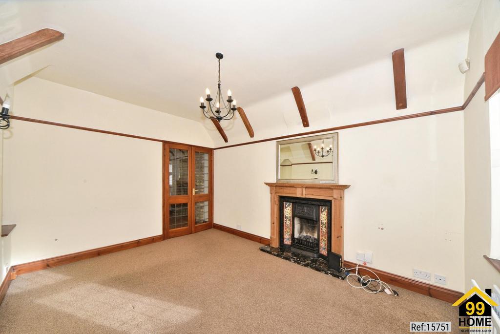 Living room, fireplace