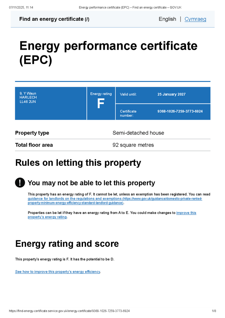 Energy performance certificate (EPC) – Find an ene