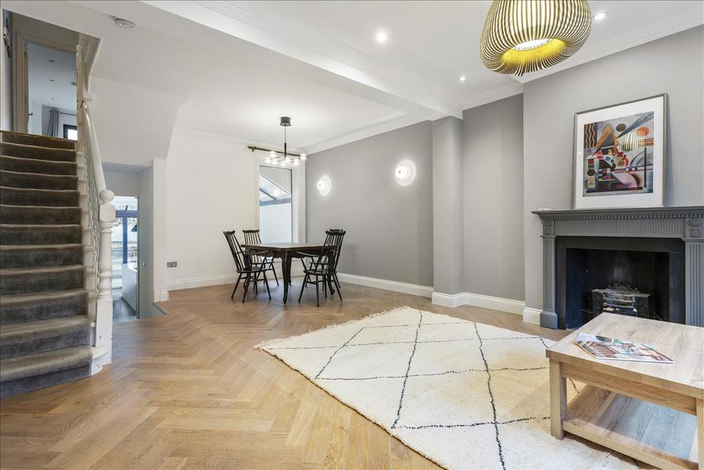 Living room, fireplace