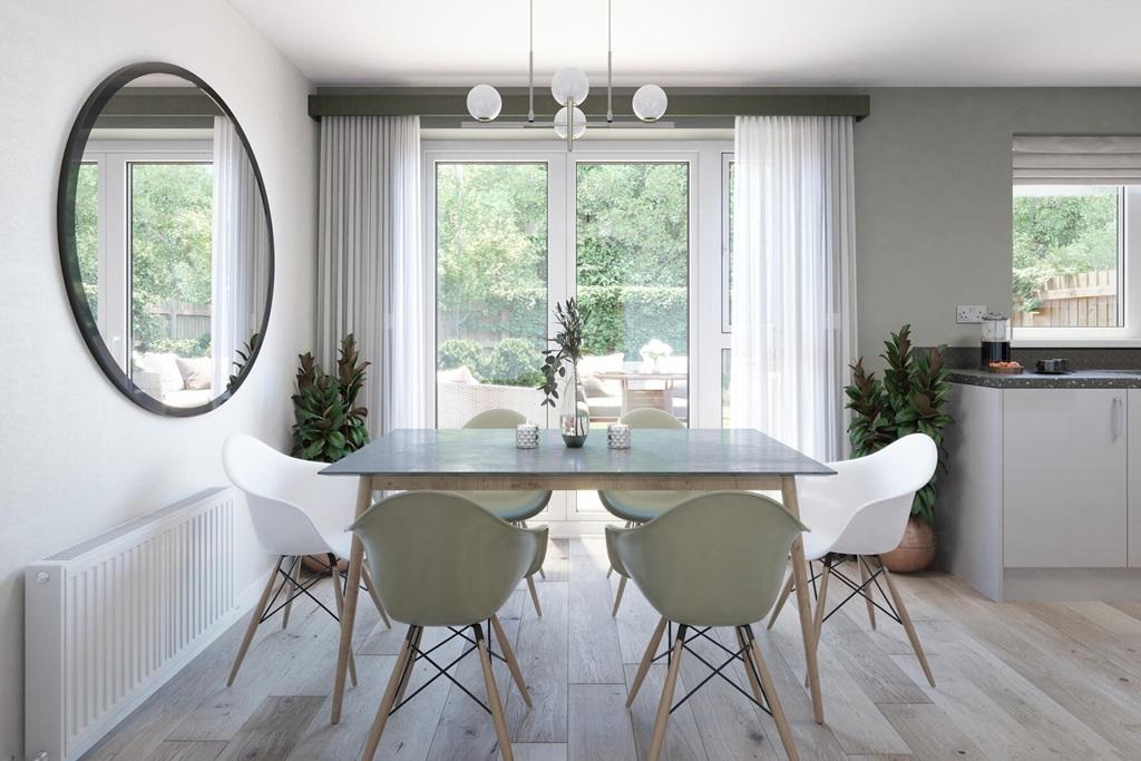 French doors connecting outside to in