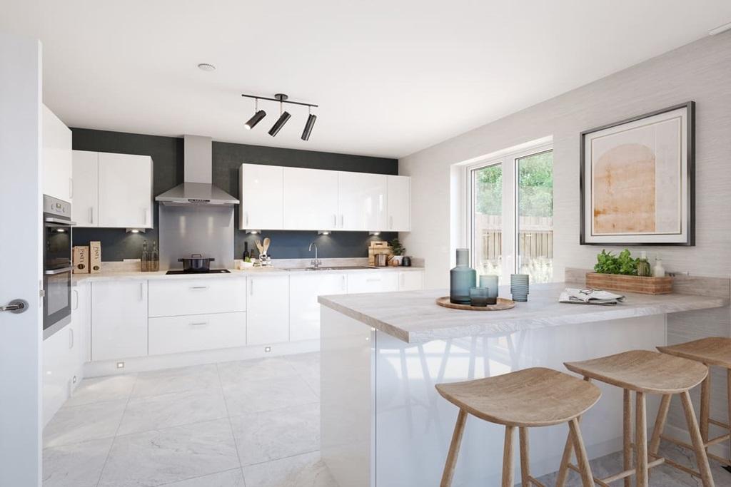 Modern kitchen with ample storage