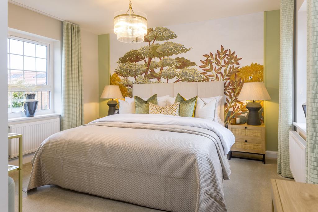 Internal shot of the main bedroom in the conwy