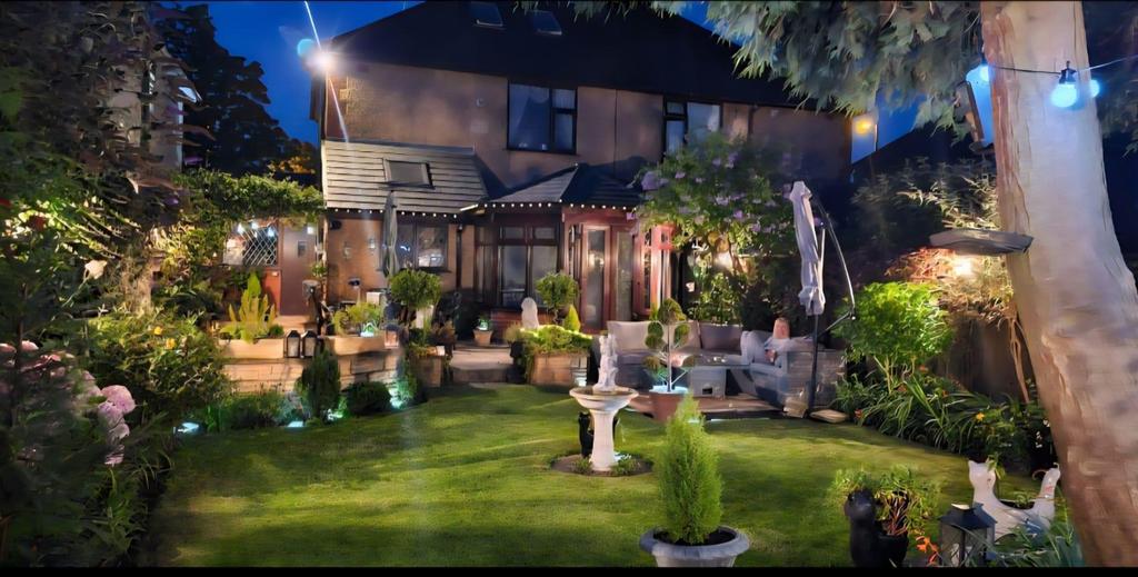 Garden at night