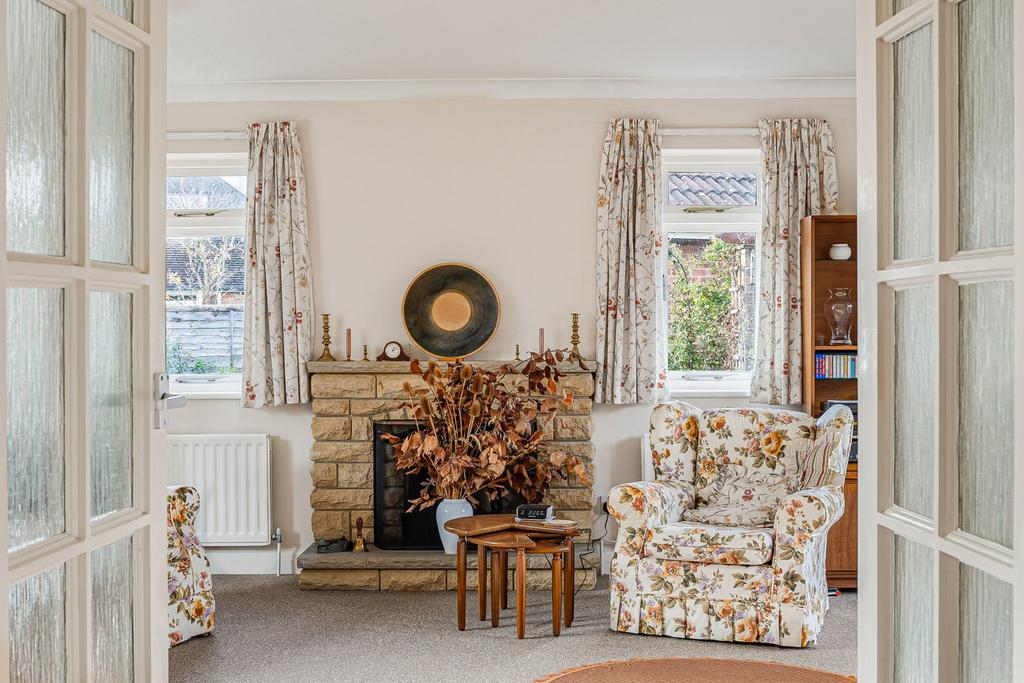 Living room, fireplace