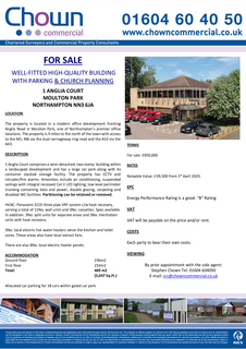 Office for sale, Anglia Way Northampton NN3 6JA