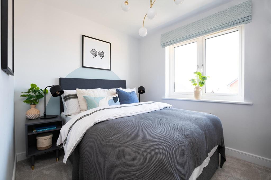 There's a spacious second double bedroom