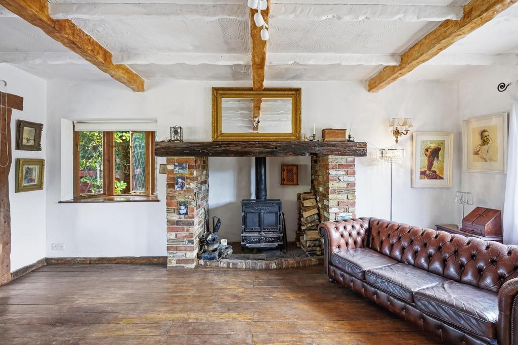Living room, fireplace