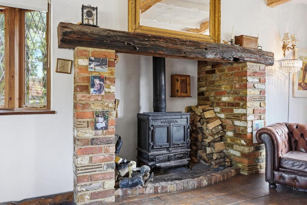 Living room, fireplace