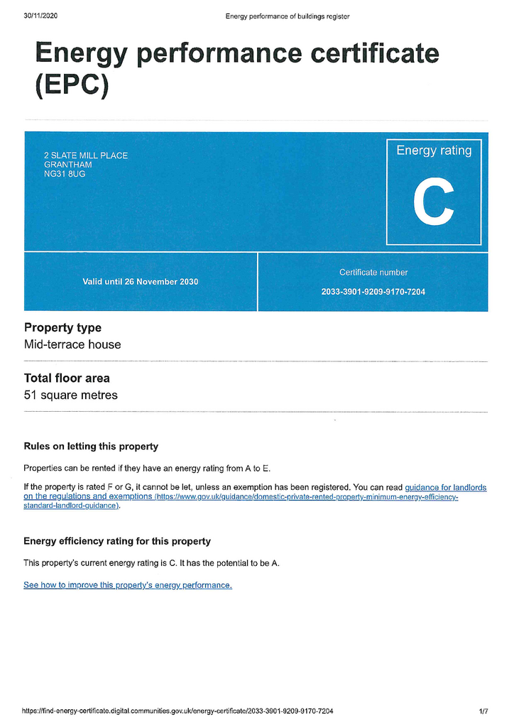 EPC Certificate