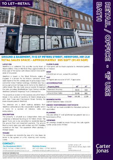 Retail property (high street) to rent, 11-13 St.Peters St Hereford HR1 2LE
