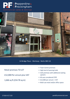 Retail property (high street) to rent, 14 Bridge Pl Worksop S80 1JS