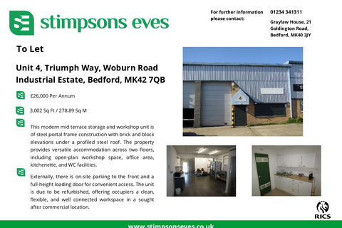 Warehouse to rent, Triumph Way Kempston MK42 7QB