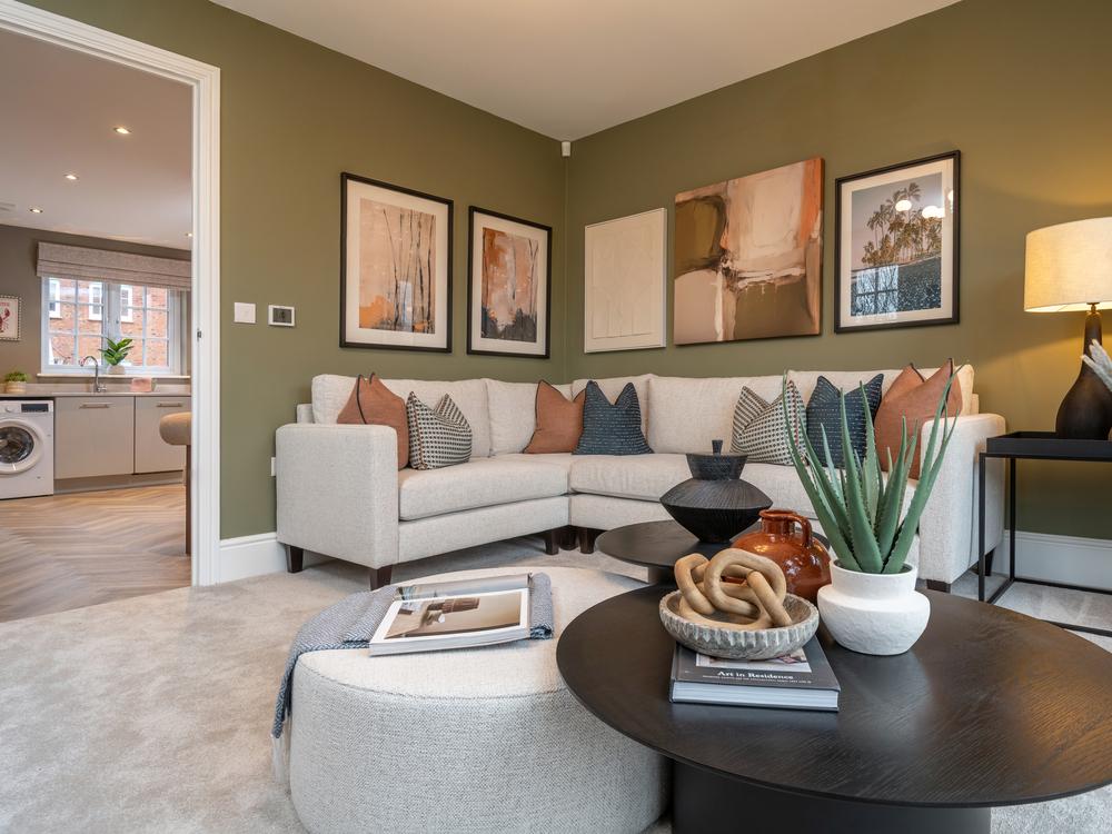 Stamford lounge with L shaped sofa and access...