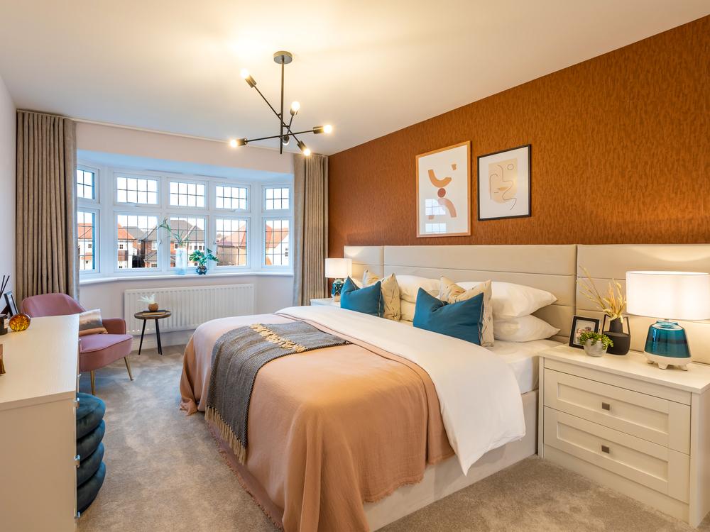 Main bedroom of the Oxford Lifestyle, a 3...