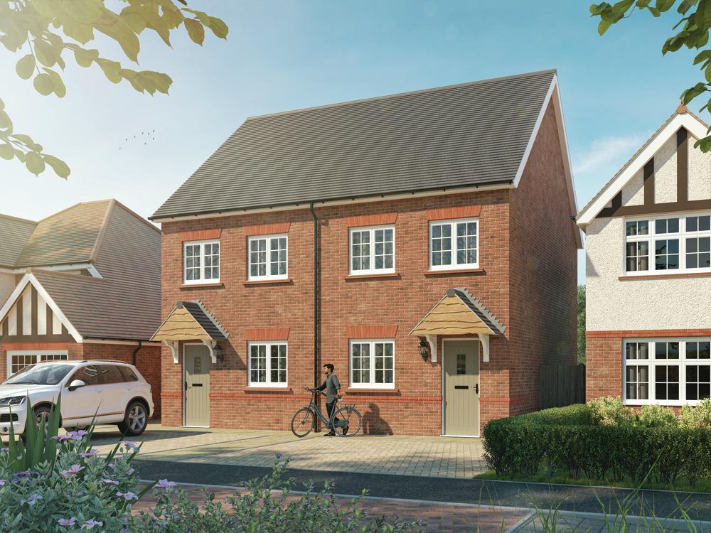 Redrow external image of the 3 bed brick...
