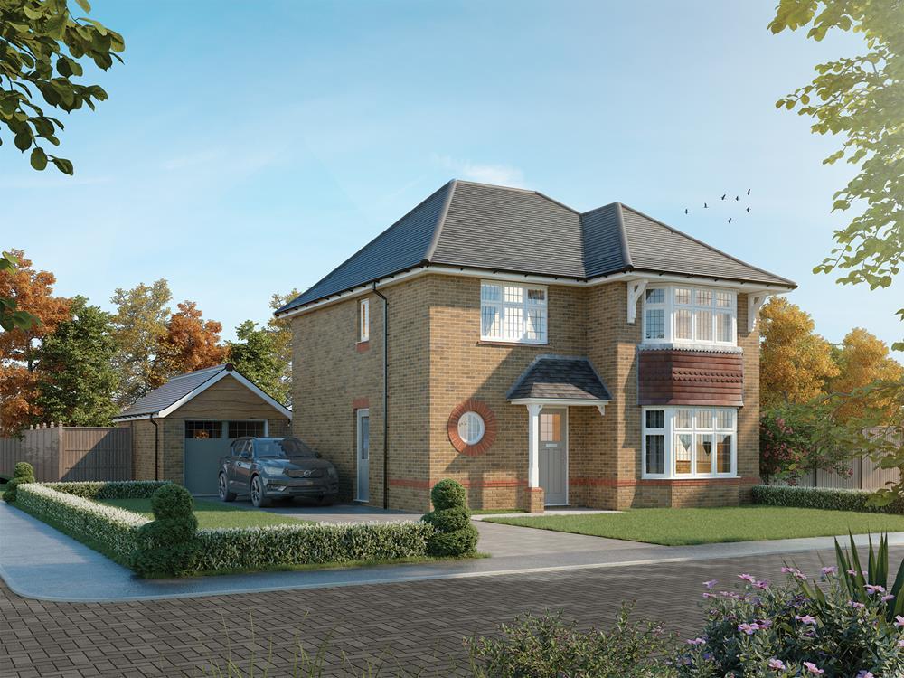 External CGI in brick of the Leamington...