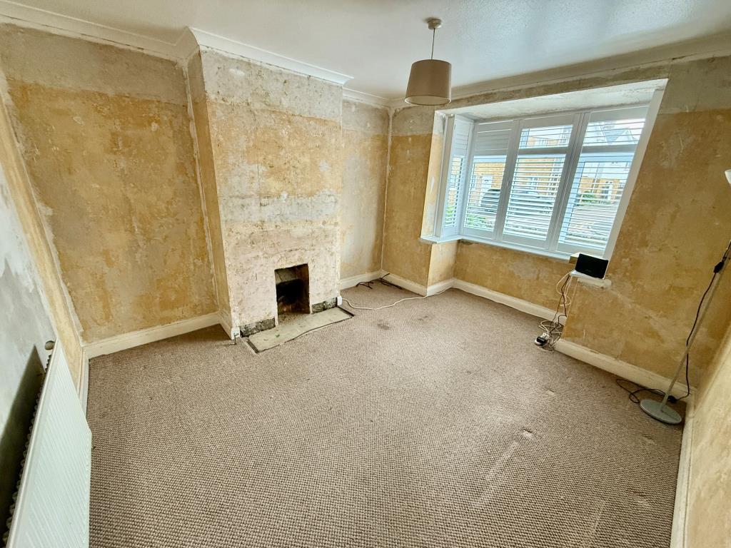 Living room with bay window