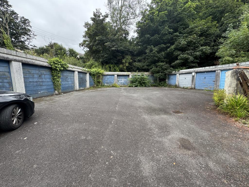 View of garages on forecourt