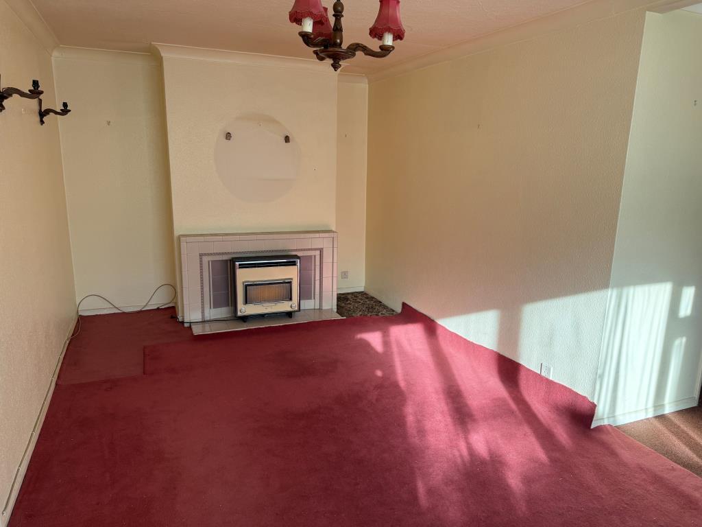 Living room with fireplace
