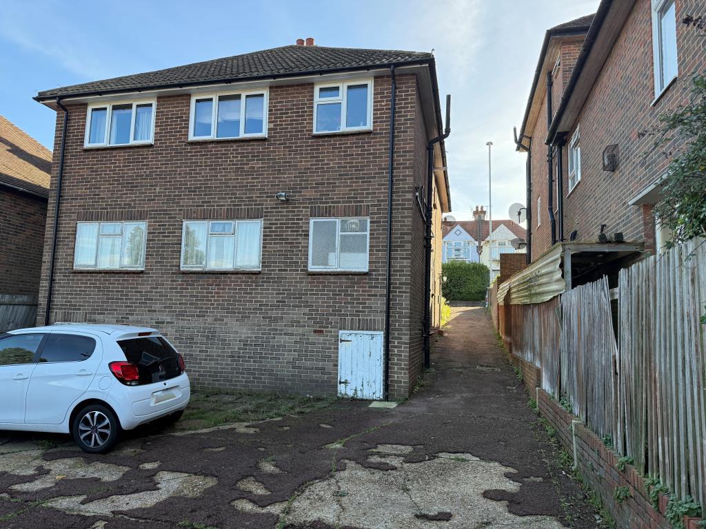 Rear elevation and driveway