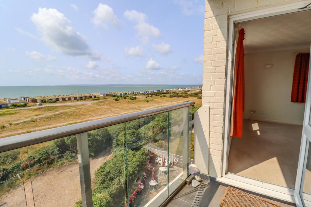 View from the balcony looking over the beach