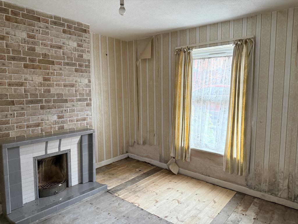 Living room with feature fireplace
